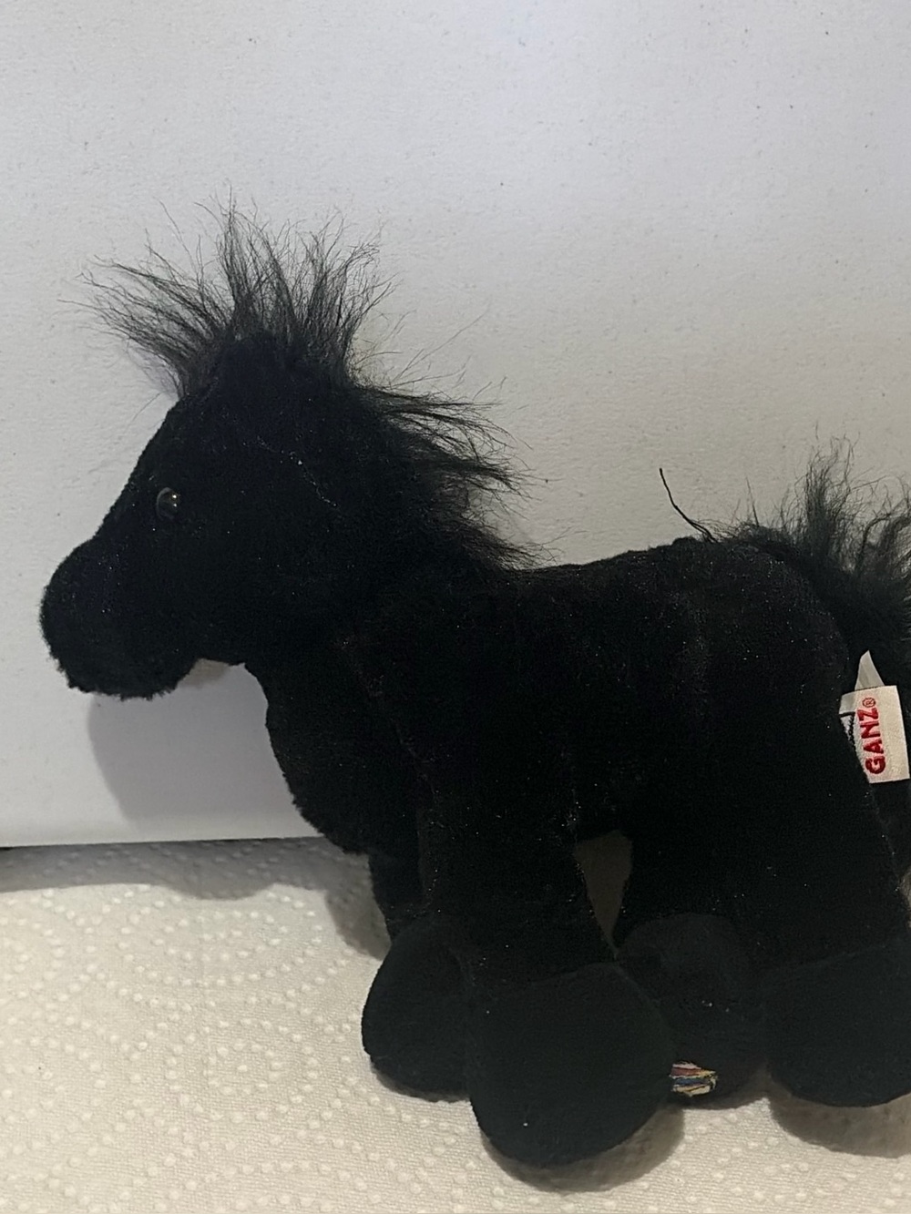 Webkinz Black Stallion Horse Plush GANZ
